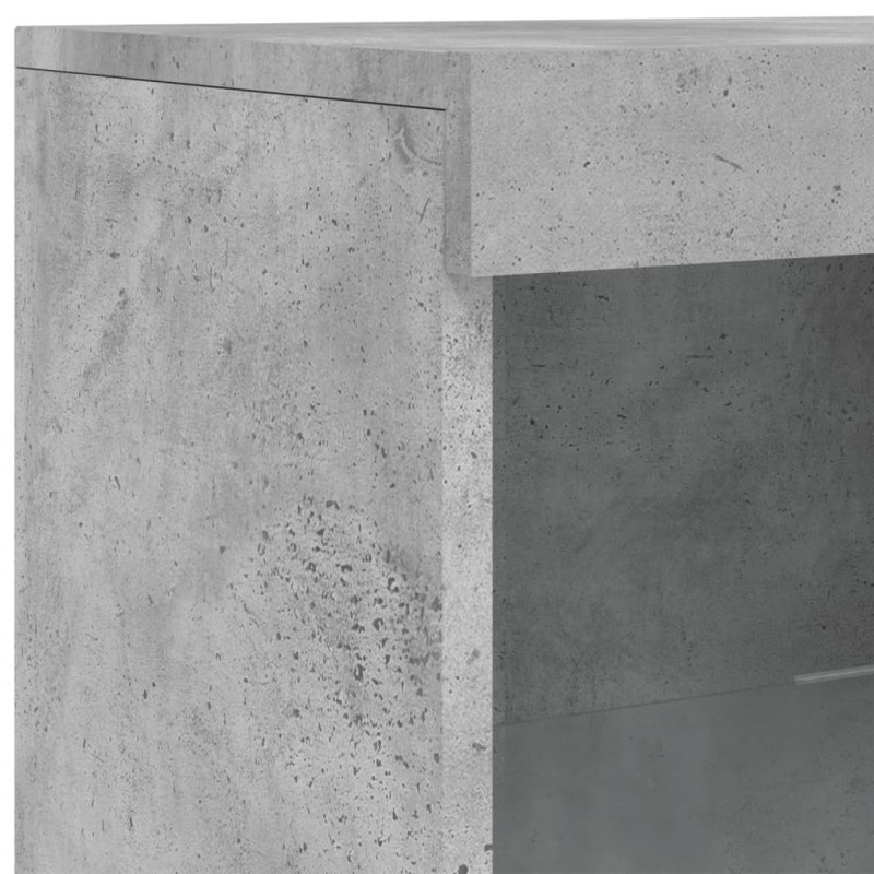 Szafka z oświetleniem LED, szarość betonu, 162x37x100 cm
