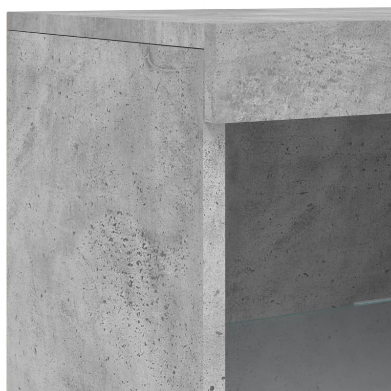 Szafka z oświetleniem LED, szarość betonu, 162x37x100 cm