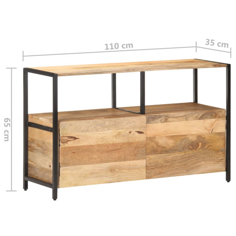 Szafka, 110x35x65 cm, lite drewno mango