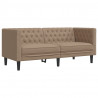 2-cz. zestaw wypoczynkowy Chesterfield, cappuccino, ekoskóra