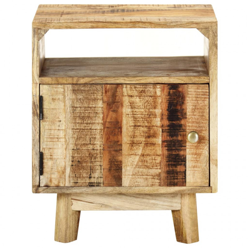 Stolik nocny, 40x30x50 cm, surowe drewno mango