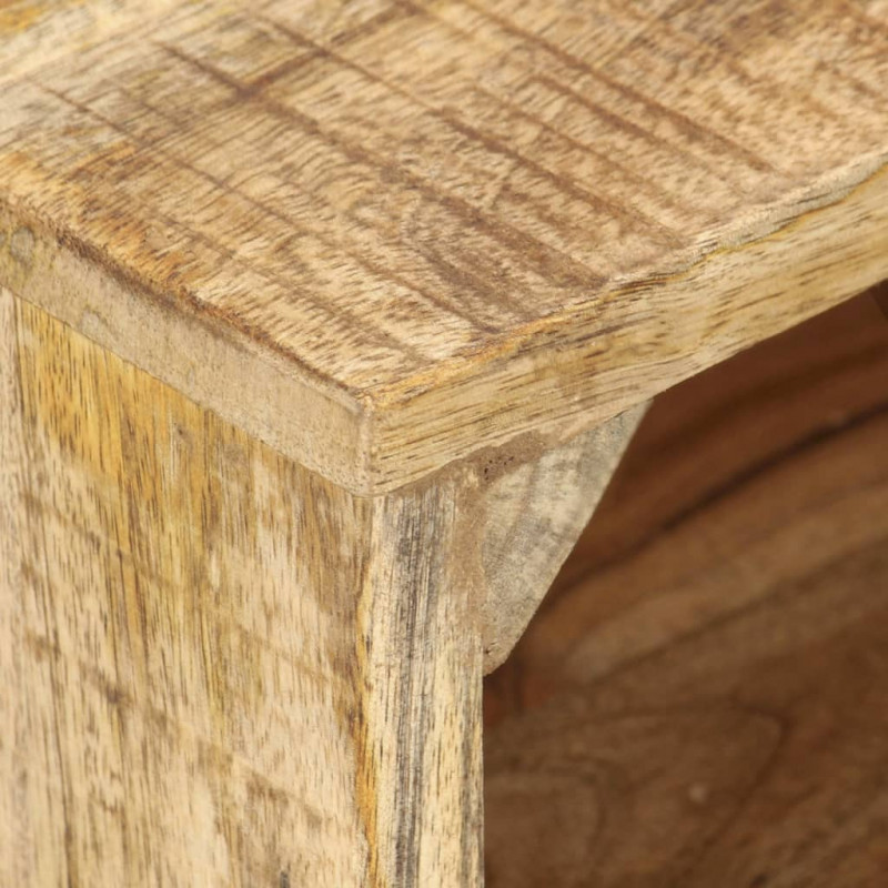 Stolik nocny, 40x30x50 cm, surowe drewno mango