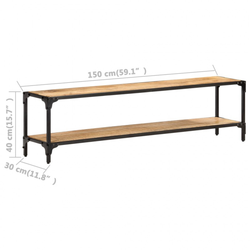 Szafka pod TV, 150x30x40 cm, lite drewno mango