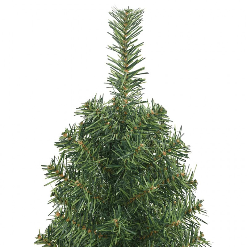 Smukła sztuczna choinka ze stojakiem, zielona, 150 cm, PVC