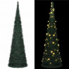 Choinka with LED String Lights Zielony 150 x 150 cm PVC