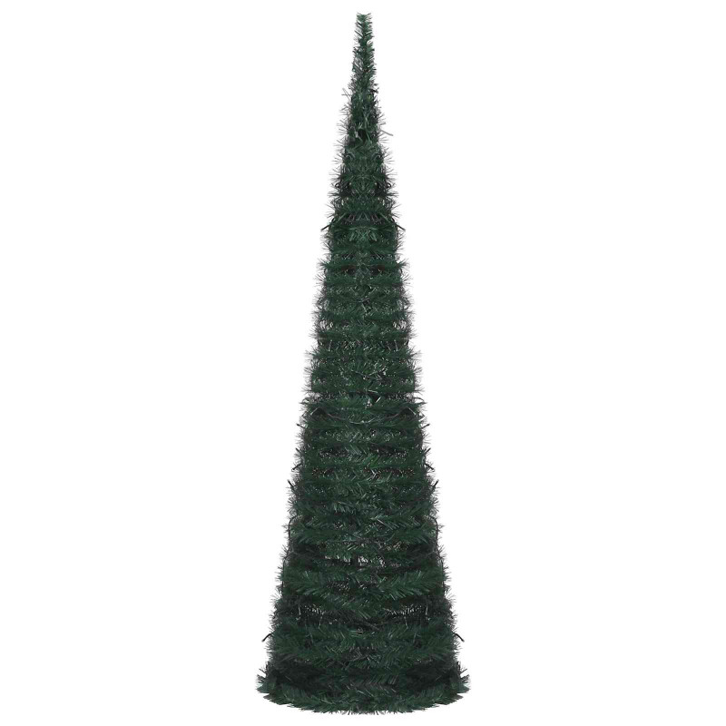 Choinka with LED String Lights Zielony 150 x 150 cm PVC