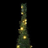 Choinka with LED String Lights Zielony 150 x 150 cm PVC