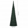Choinka with LED String Lights Zielony 150 x 150 cm PVC
