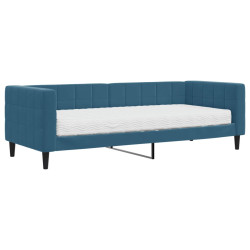 Sofa z materacem do spania, niebieska, 80x200 cm, aksamit