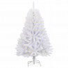 Sztuczna choinka z 150 diodami LED Biały 120 cm PVC i Metal