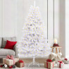 Sztuczna choinka z 300 diodami LED Biały 210 cm PVC i Metal