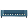 Sofa z materacem do spania, niebieska, 100x200 cm, aksamit