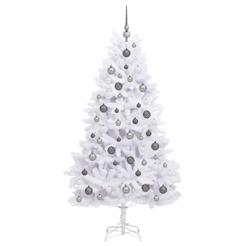 Sztuczna choinka Biały 90 x 90 x 180 cm PVC i Metal