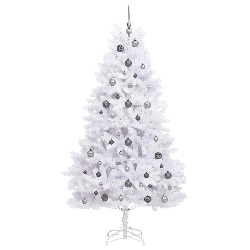 Sztuczna choinka Biały 106 x 106 x 210 cm PVC i Metal
