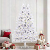 Sztuczna choinka Biały 120 x 120 x 240 cm PVC i Metal