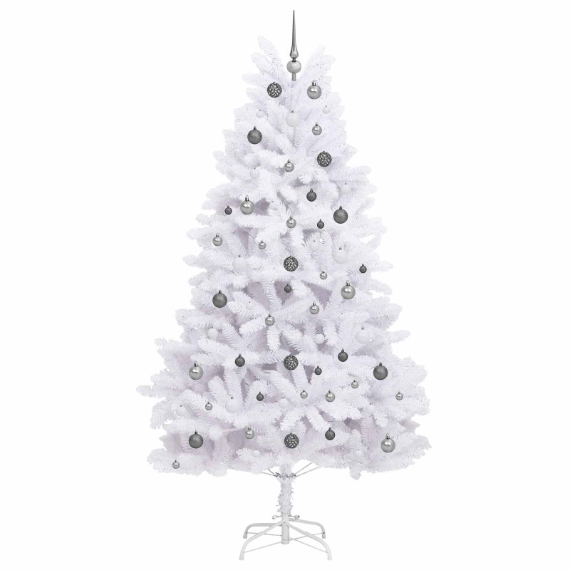 Sztuczna choinka Biały 120 x 120 x 240 cm PVC i Metal
