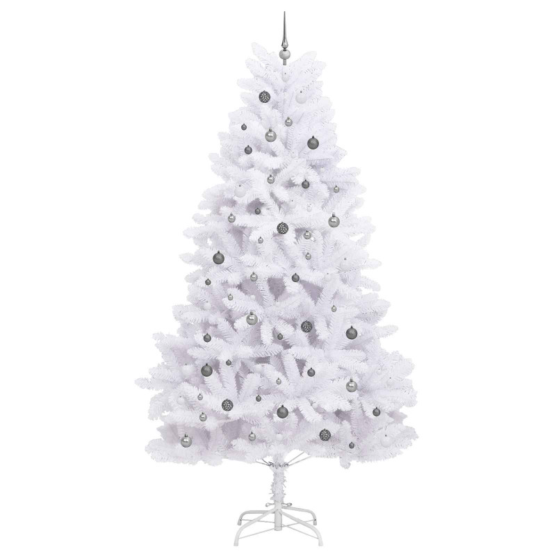 Sztuczna choinka Biały 138 x 138 x 300 cm PVC i Metal