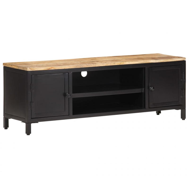 Szafka pod telewizor, 120x30x40 cm, surowe drewno mango