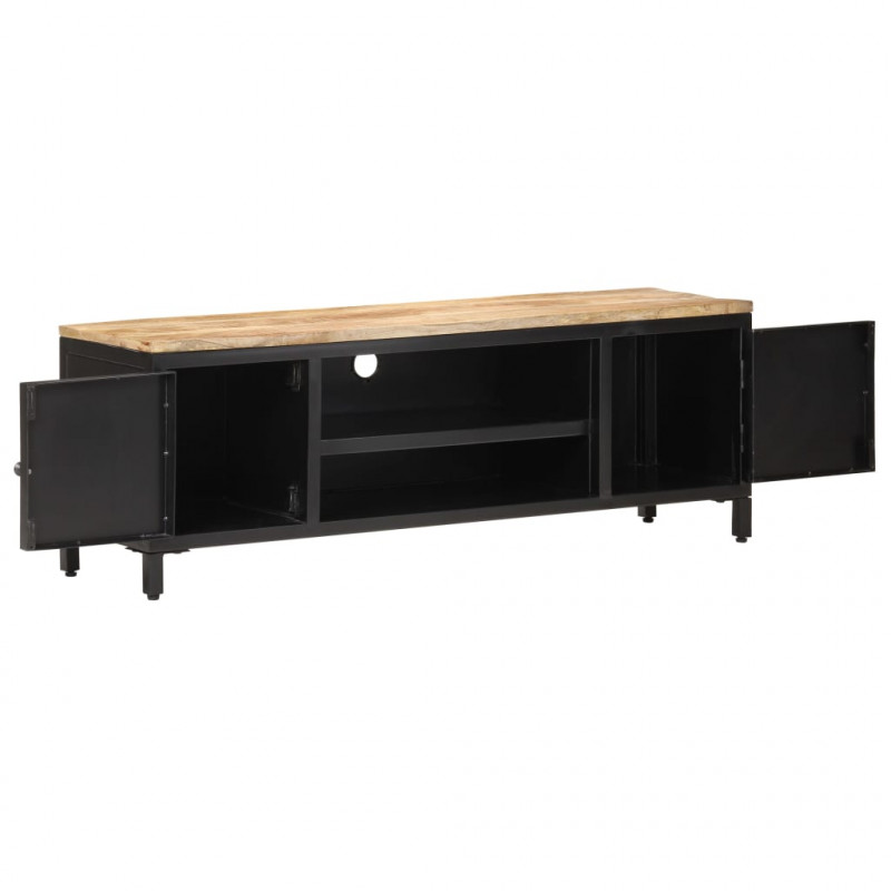 Szafka pod telewizor, 120x30x40 cm, surowe drewno mango