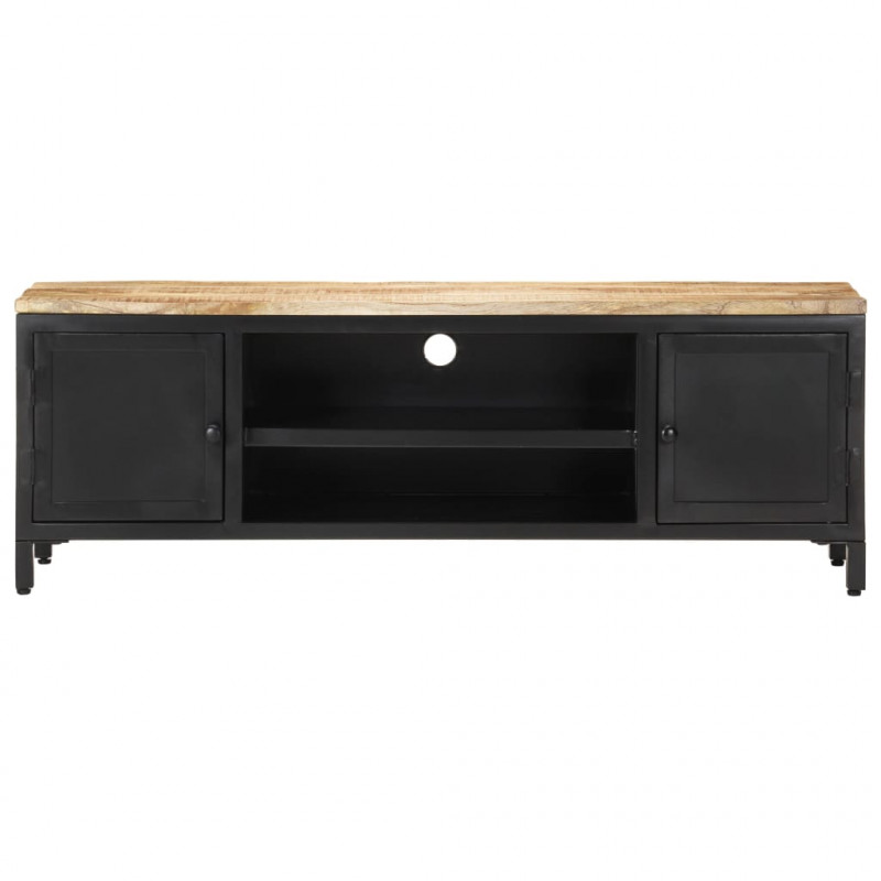 Szafka pod telewizor, 120x30x40 cm, surowe drewno mango
