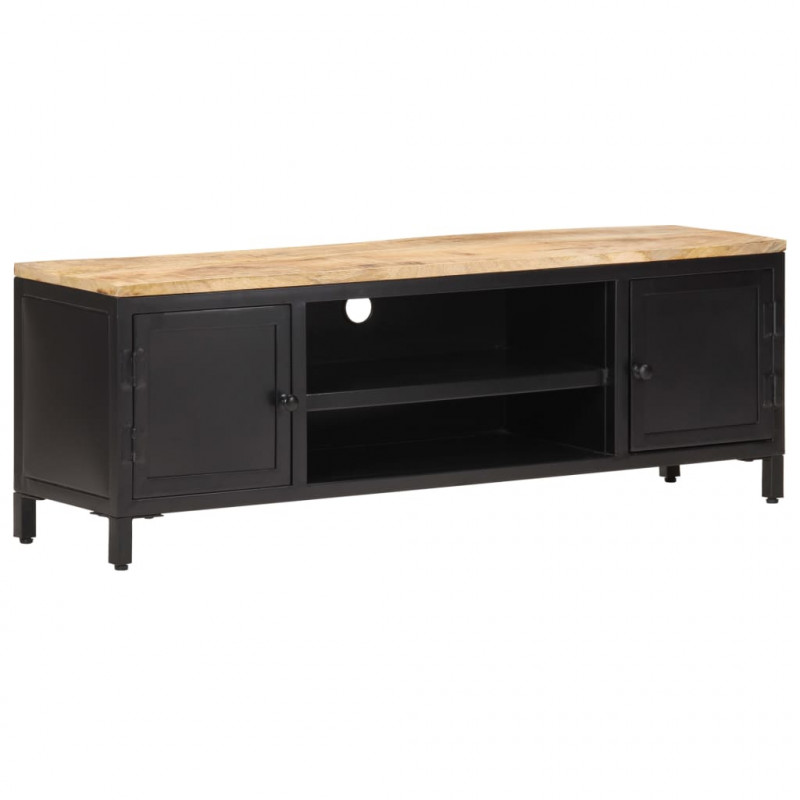 Szafka pod telewizor, 120x30x40 cm, surowe drewno mango