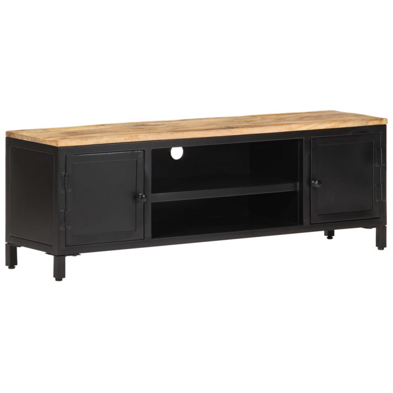 Szafka pod telewizor, 120x30x40 cm, surowe drewno mango