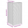 Donice ogrodowe, 2 szt., czarne, 30x30x60 cm, rattan PE