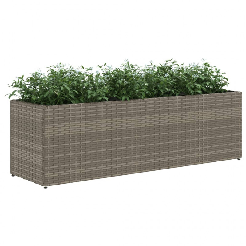 Donice ogrodowe z 3 wkładami, 2 szt., szare, 105x30x32 cm