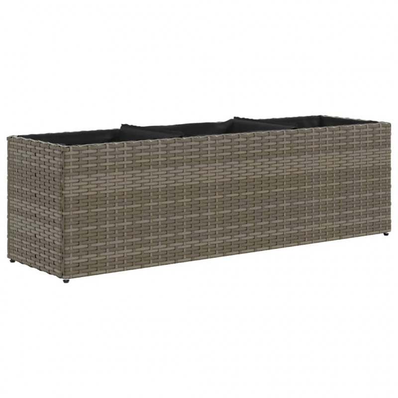 Donice ogrodowe z 3 wkładami, 2 szt., szare, 105x30x32 cm