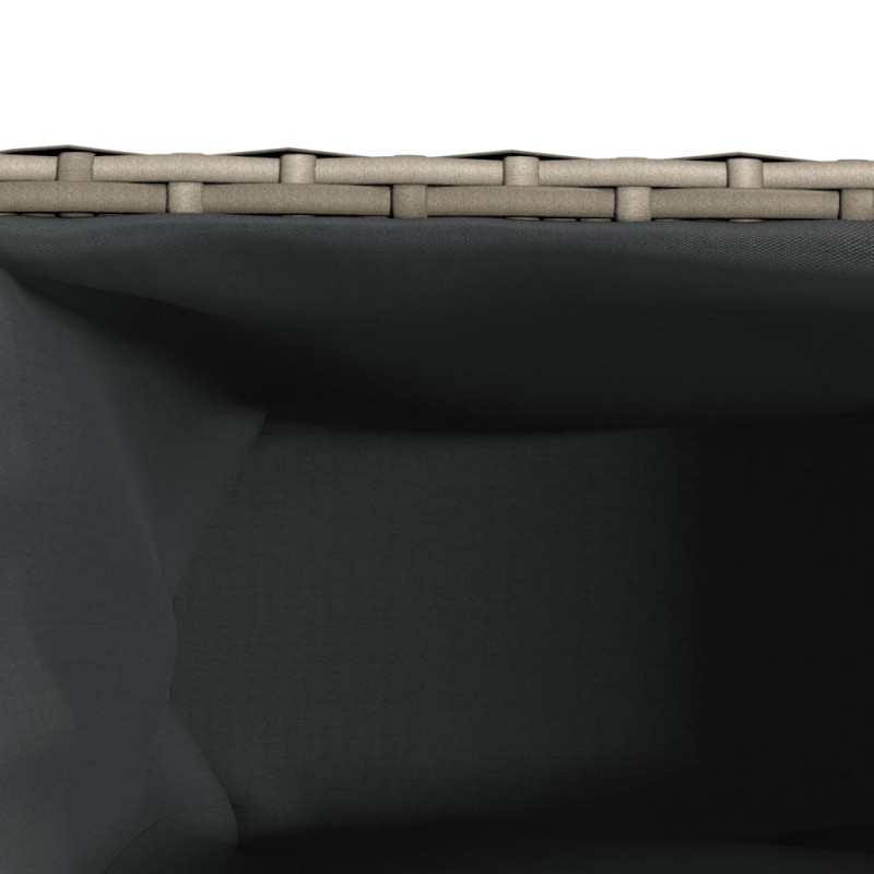 Donice ogrodowe z 3 wkładami, 2 szt., szare, 105x30x32 cm
