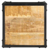 Stolik kawowy, 40x40x36 cm, lite, surowe drewno mango