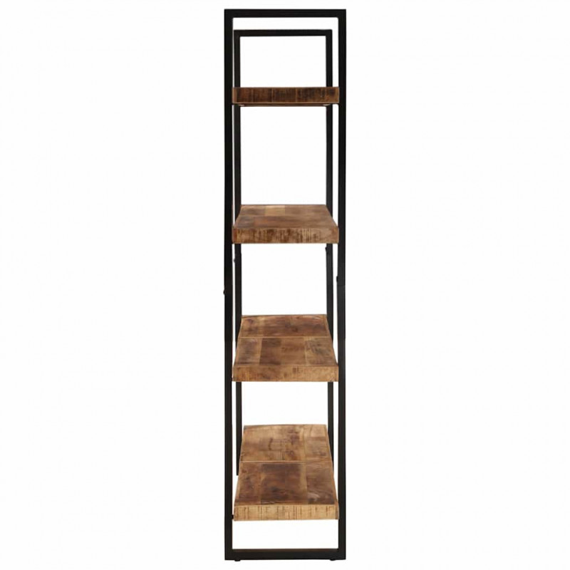 Regał na książki z 4 półkami 160x40x180 cm, surowe drewno mango