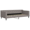 Sofa rozsuwana z szufladami, taupe, 90x200 cm, tkanina