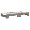 Sofa rozsuwana z szufladami, taupe, 90x200 cm, tkanina