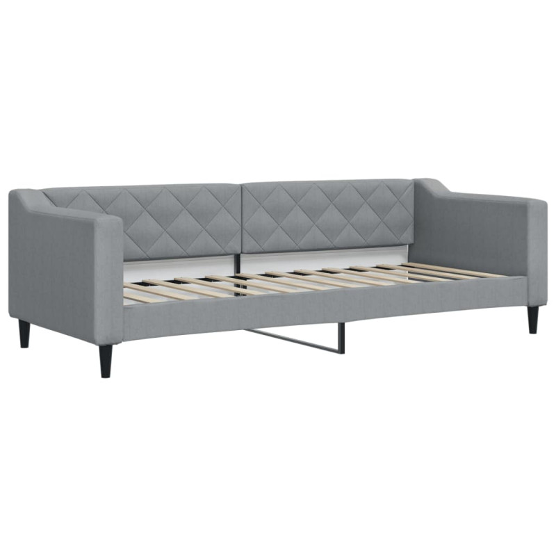 Sofa z materacem do spania, jasnoszara, 80x200 cm, tkanina