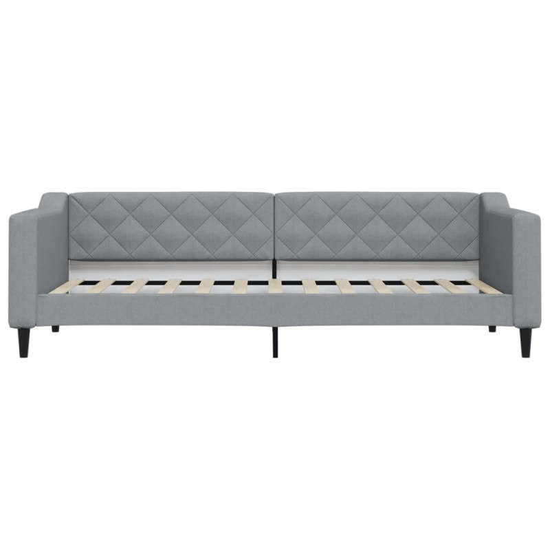 Sofa z materacem do spania, jasnoszara, 80x200 cm, tkanina