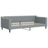 Sofa z materacem do spania, jasnoszara, 90x200 cm, tkanina