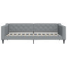 Sofa z materacem do spania, jasnoszara, 90x200 cm, tkanina