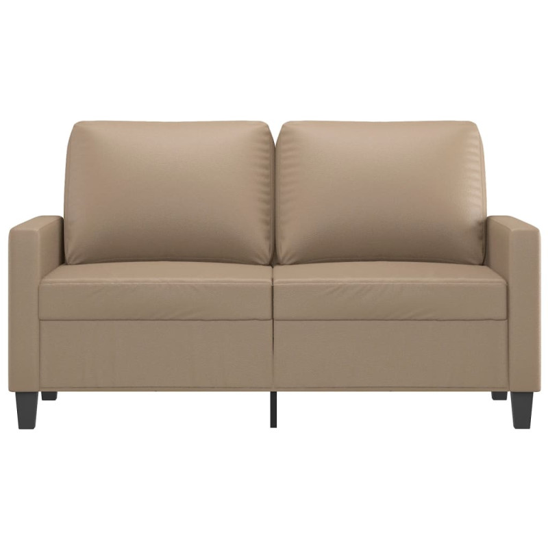 2-osobowa sofa, kolor cappuccino, 120 cm, sztuczna skóra