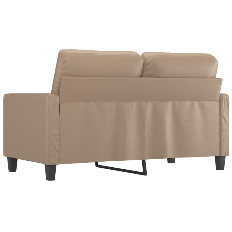 2-osobowa sofa, kolor cappuccino, 120 cm, sztuczna skóra