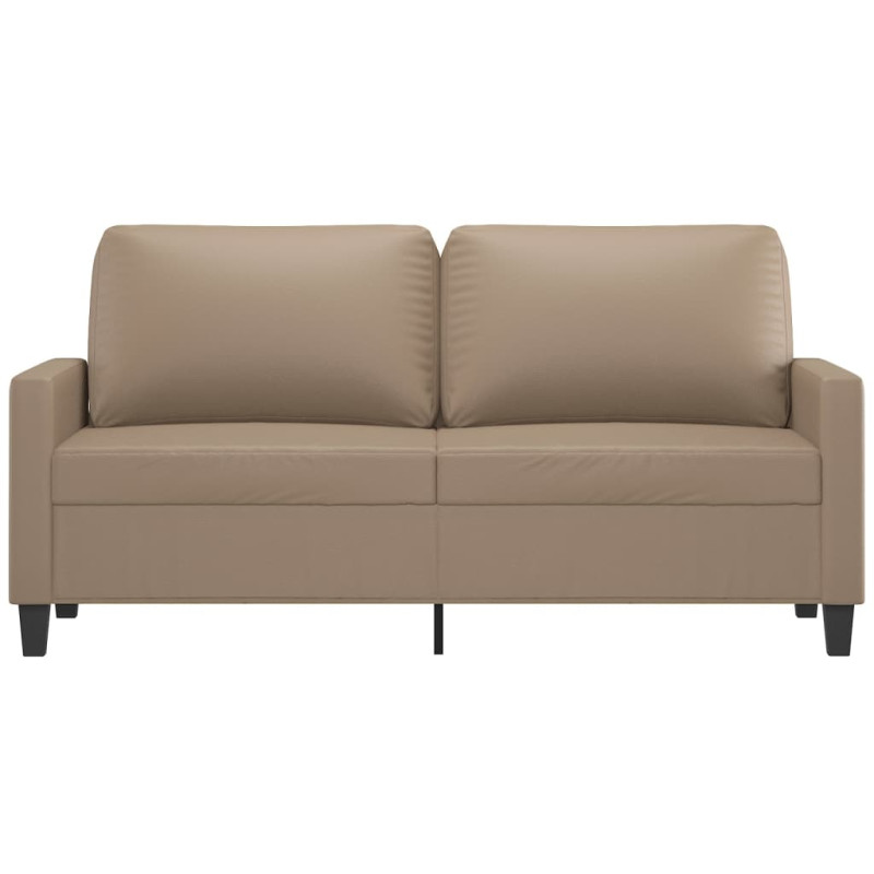 2-osobowa sofa, kolor cappuccino, 140 cm, sztuczna skóra