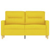 Sofa 2-osobowa, jasnożółta, 120 cm, tapicerowana tkaniną