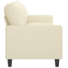3-osobowa sofa, kremowa, 180 cm, sztuczna skóra