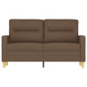 Sofa 2-osobowa, brązowa, 120 cm, tapicerowana tkaniną