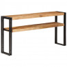 Stolik konsolowy, 150 x 30 x 75 cm, surowe drewno mango