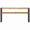 Stolik konsolowy, 150 x 30 x 75 cm, surowe drewno mango