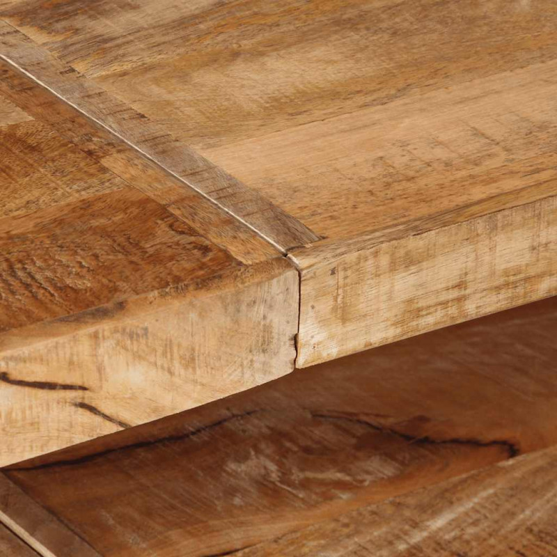 Stolik konsolowy, 150 x 30 x 75 cm, surowe drewno mango