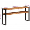 Stolik konsolowy, 150x30x75 cm, lite drewno akacjowe