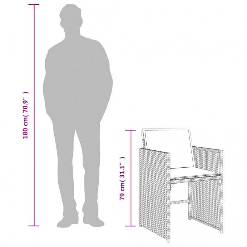5-cz. zestaw mebli ogrodowych z poduszkami, czarny, polirattan