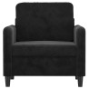 Fotel, czarny, 60 cm, obity aksamitem